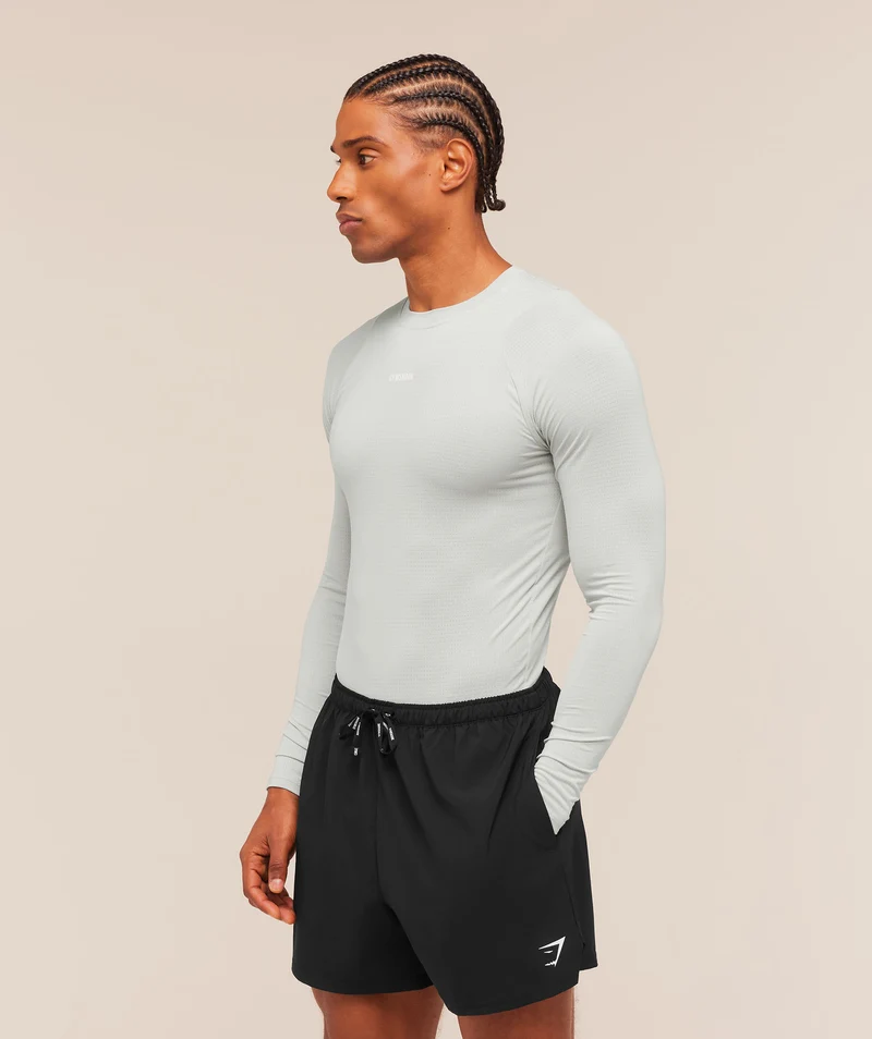 Gymshark Train Long Sleeve T-Shirt - Light Grey