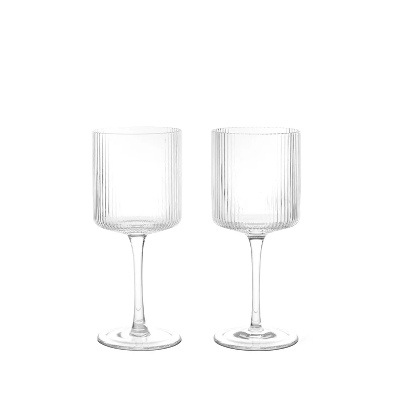 Ferm Living Ripple White Wine Glasses