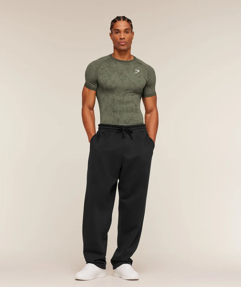 Gymshark Geo Seamless Grid T-Shirt - Strength Green/Haze Green