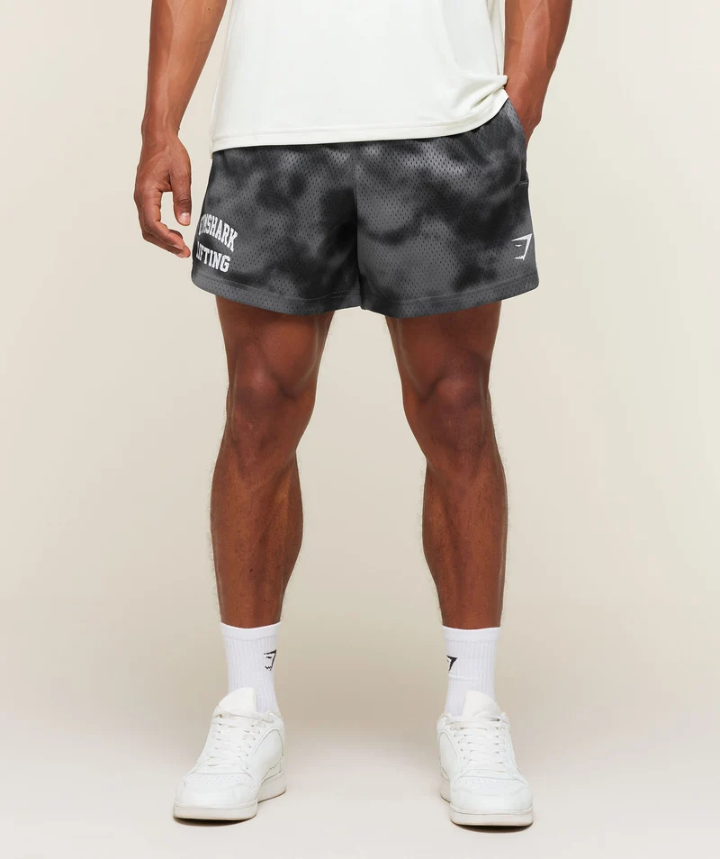 Gymshark Lifting Mesh 5" Shorts - Dark Grey