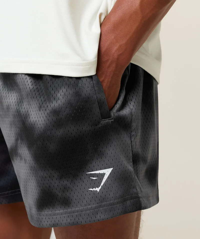 Gymshark Lifting Mesh 5" Shorts - Dark Grey