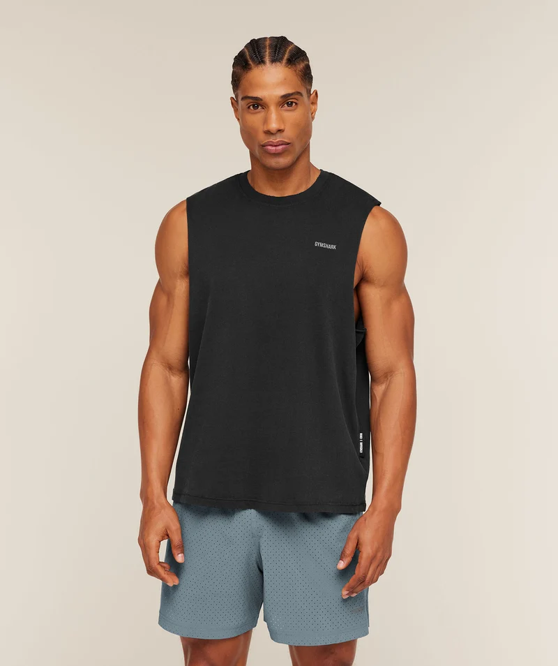 Gymshark x CBUM Washed Sleeveless T-Shirt - Black