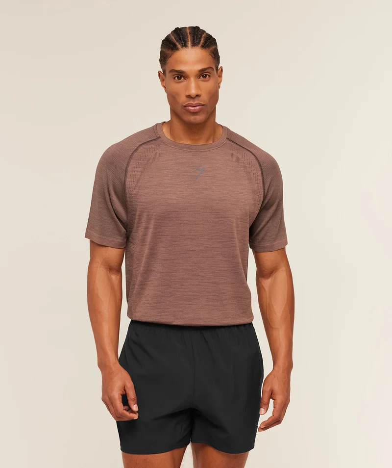 Gymshark Versatile Seamless T-Shirt - Taupe Brown/Cool Brown