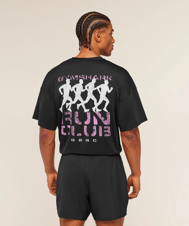 Gymshark GSRC Stencil Graphic T-Shirt - Black