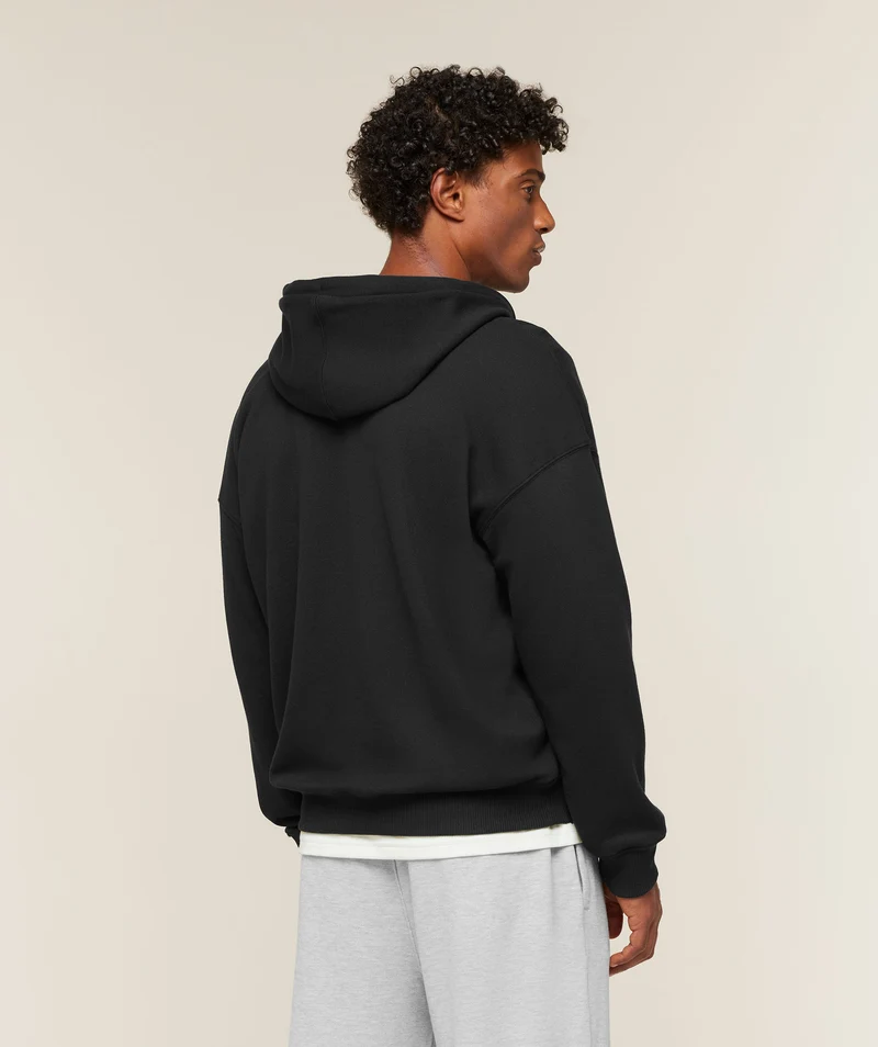Gymshark Campus Crest Zip Through Hoodie - Black