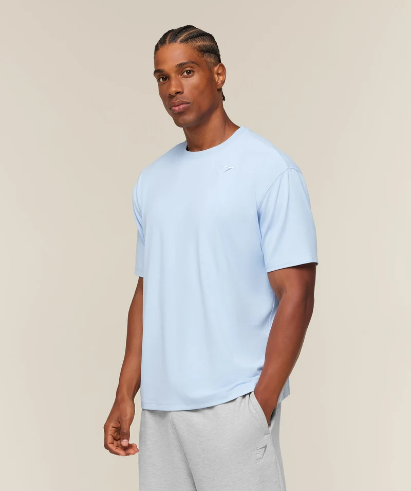 Gymshark Campus Crest T-Shirt - Tranquil Blue