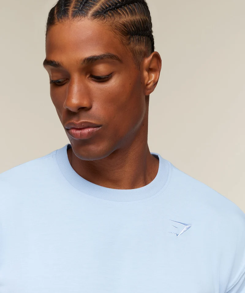 Gymshark Campus Crest T-Shirt - Tranquil Blue