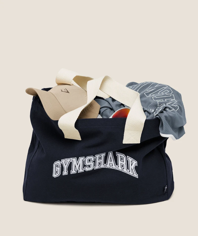 Gymshark Essentials Tote - Heavy Blue/Soft White