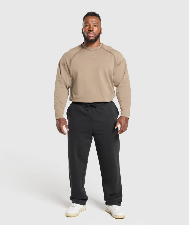 Gymshark Heavyweight Long Sleeve T-Shirt - Lifestyle Brown