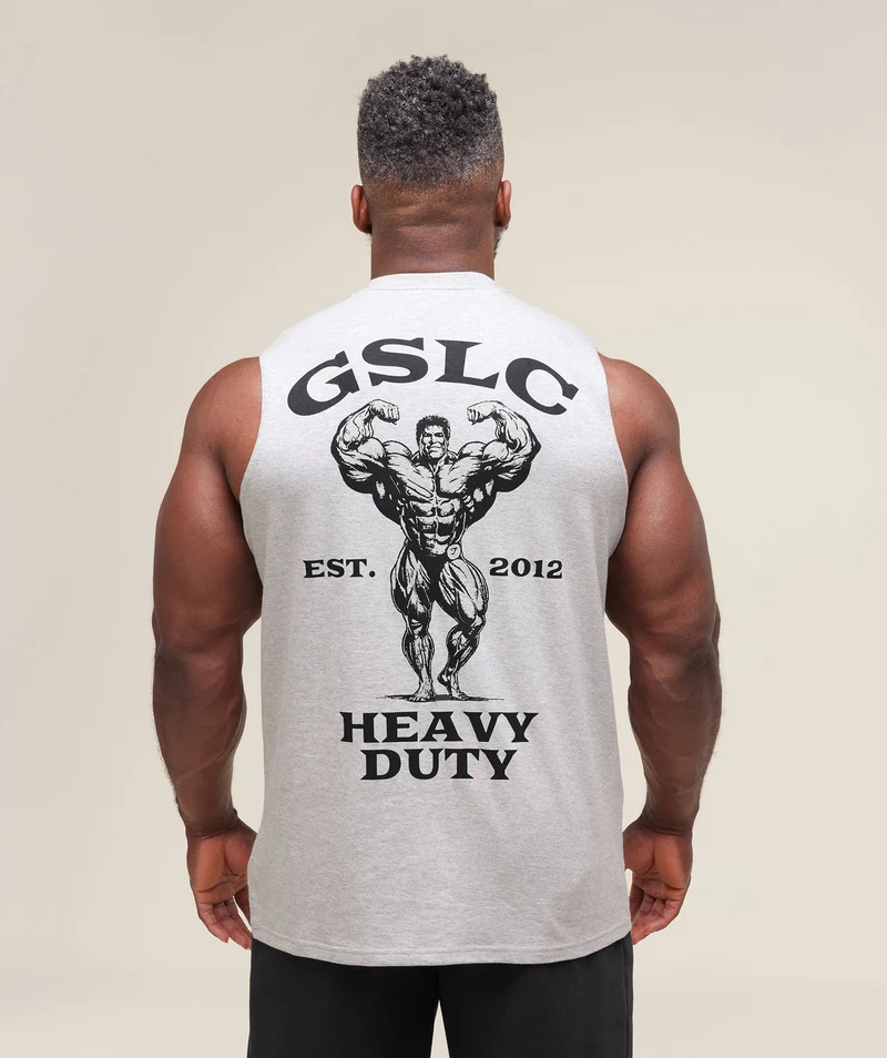 Gymshark Heavy Duty Tank - Light Grey Core Marl