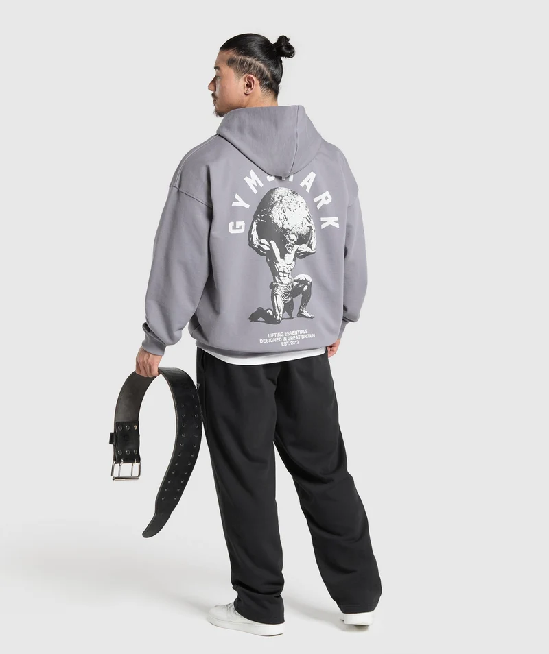 Gymshark Atlas Zip Up Hoodie - Medium Grey