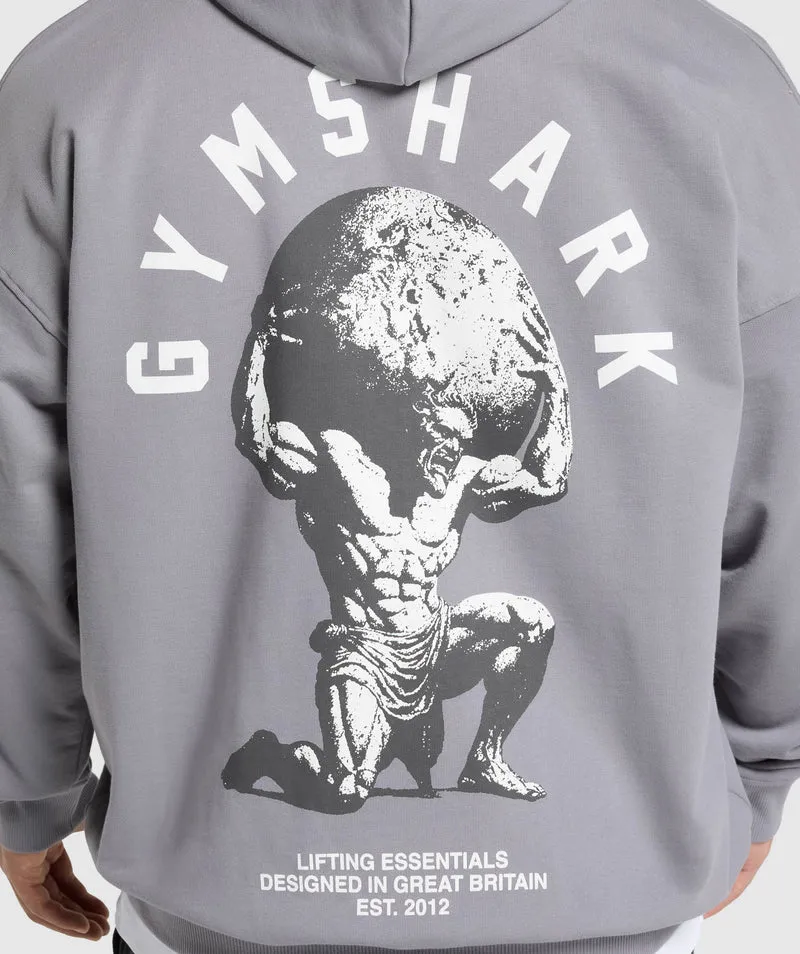 Gymshark Atlas Zip Up Hoodie - Medium Grey
