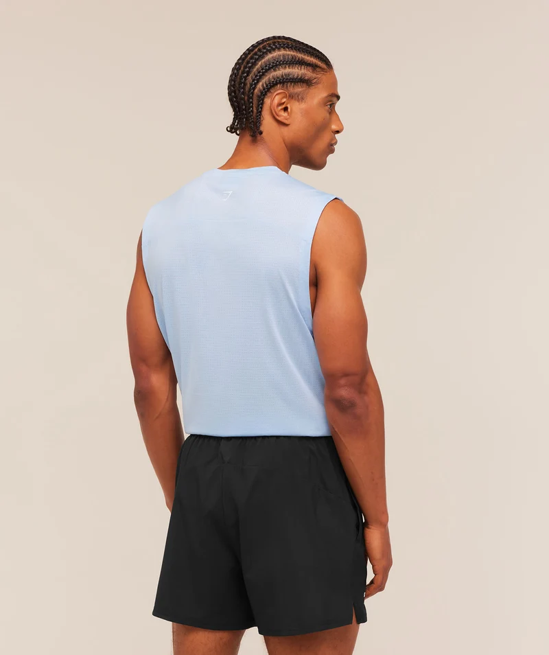 Gymshark Train Cut Off Tank - Tranquil Blue
