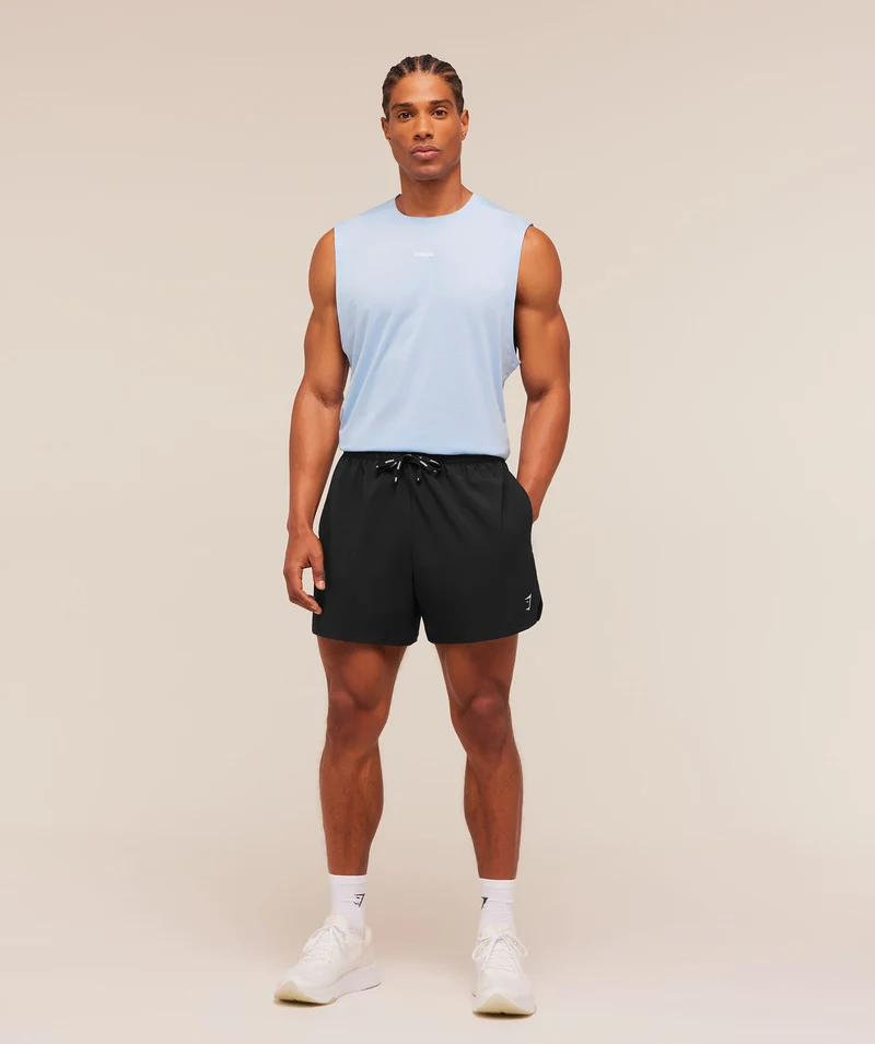 Gymshark Train Cut Off Tank - Tranquil Blue