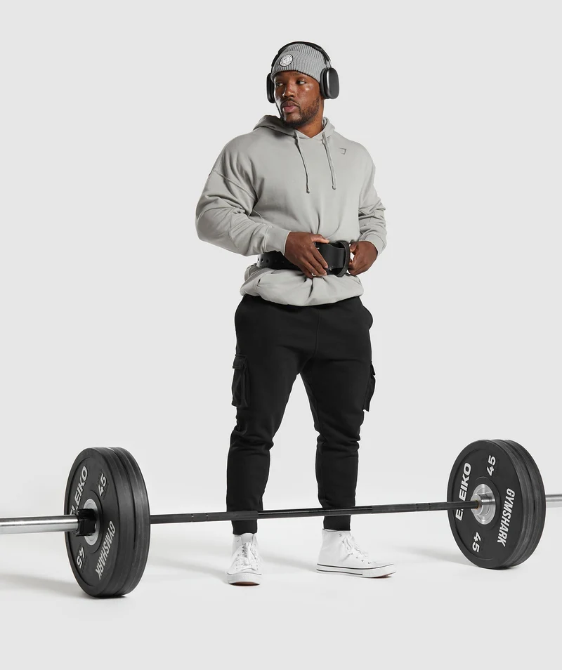 Gymshark Power Washed Hoodie - Smokey Grey/Acid Wash Small Ball