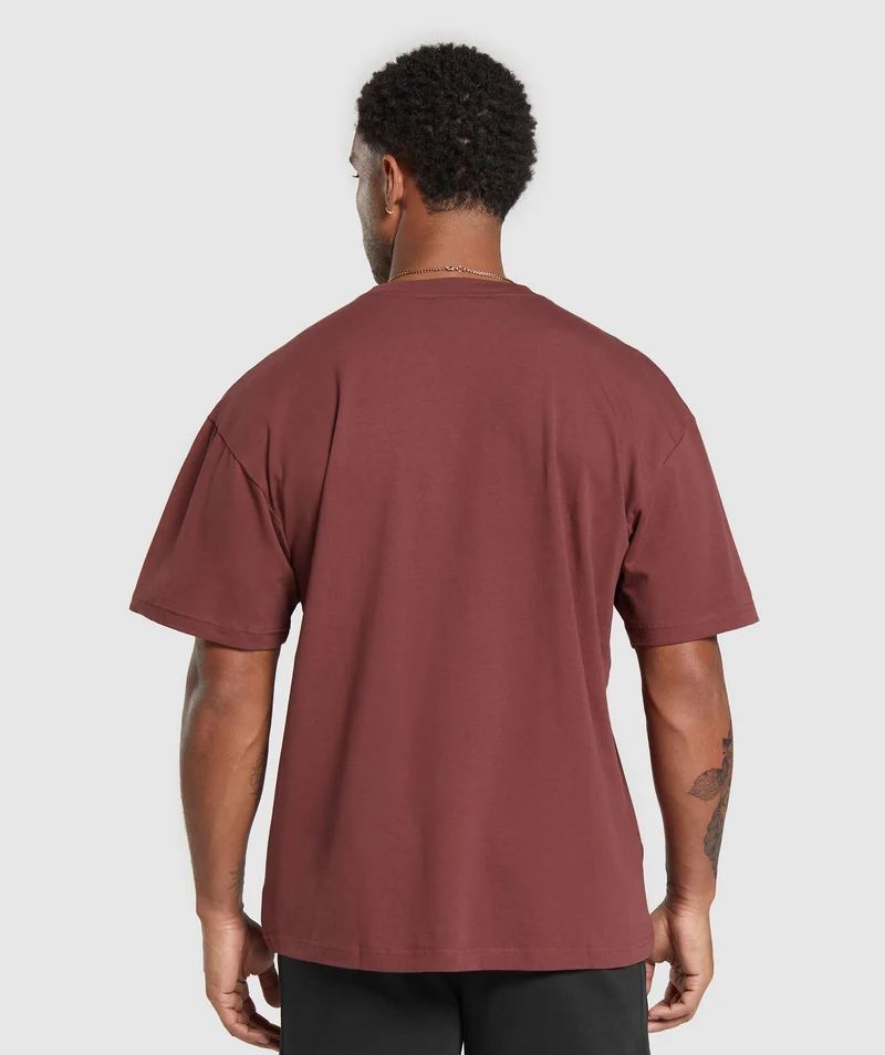 Gymshark Essential Short Sleeve T-Shirt - Burgundy Brown