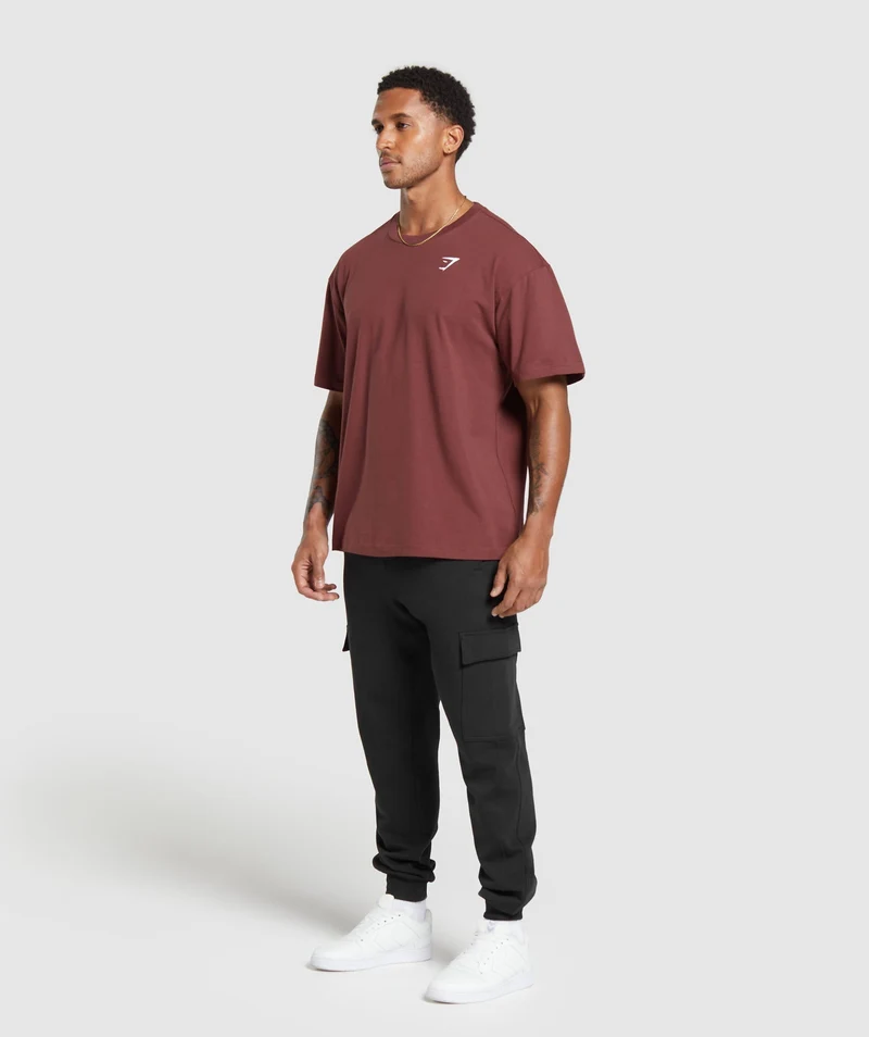 Gymshark Essential Short Sleeve T-Shirt - Burgundy Brown