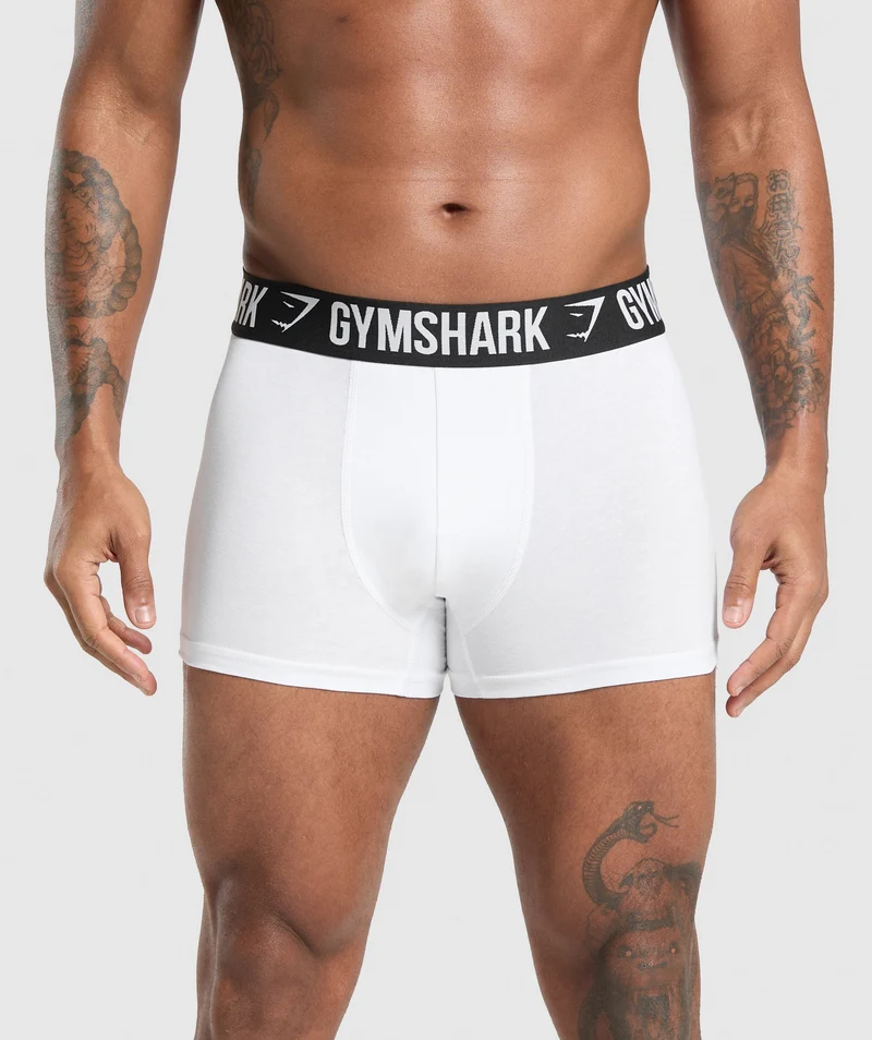 Gymshark Boxer Brief 3PK - White