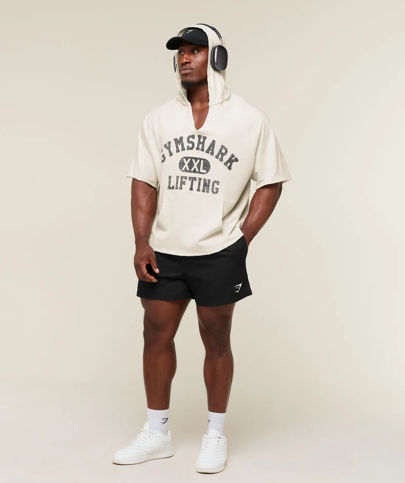 Gymshark Summer Pump Cover Short Sleeve Hoodie - Tinted White