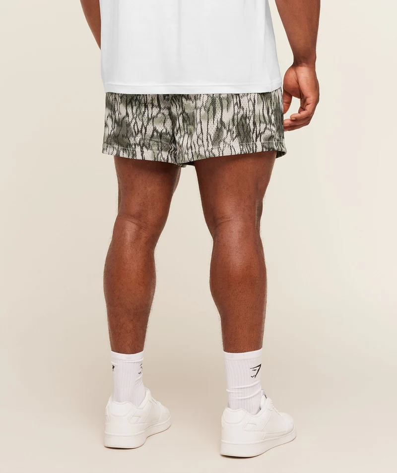 Gymshark Lifting Mesh 5" Shorts - Pebble Grey