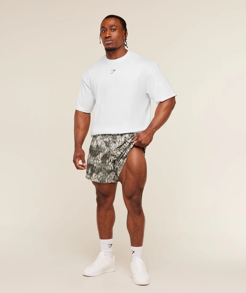 Gymshark Lifting Mesh 5" Shorts - Pebble Grey