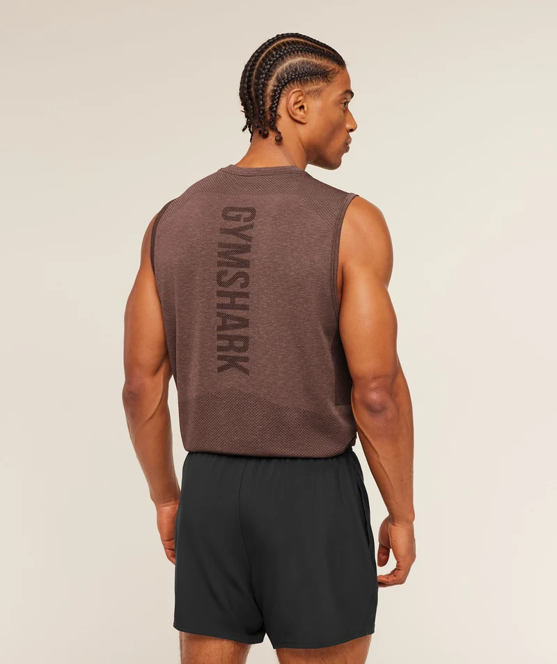 Gymshark Lightweight Seamless Tank - Soft Brown/Marl
