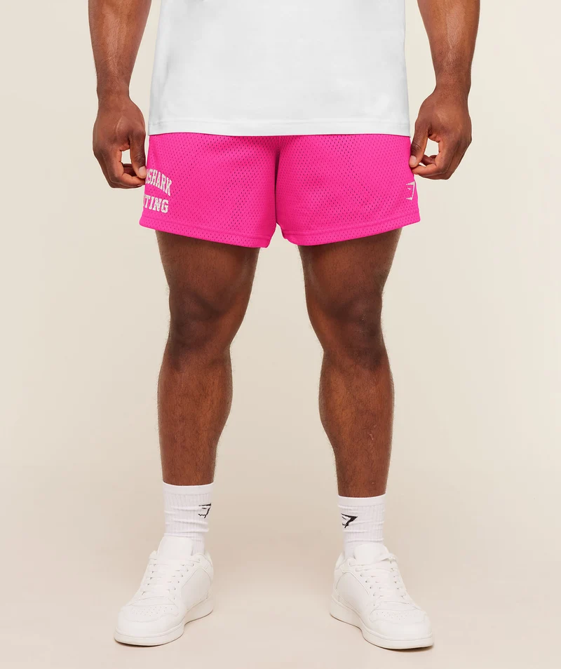 Gymshark Lifting Mesh 5" Shorts - Super-Set Pink