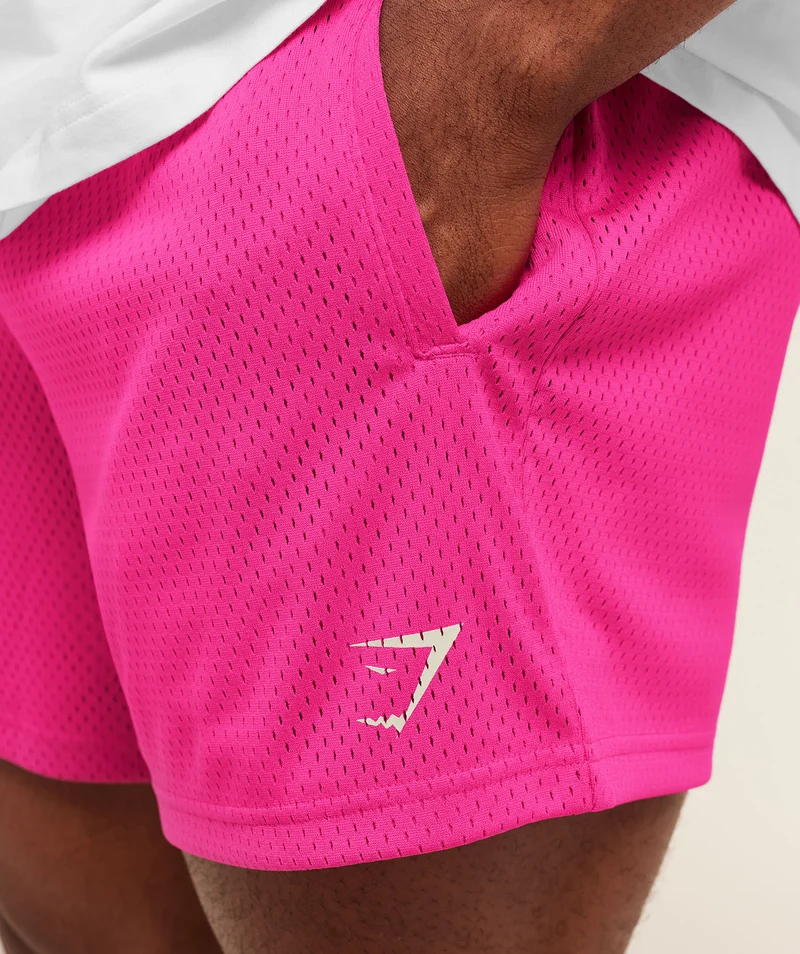 Gymshark Lifting Mesh 5" Shorts - Super-Set Pink