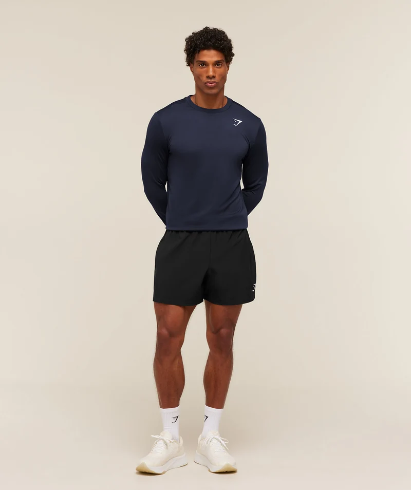 Gymshark Arrival Long Sleeve T-Shirt - Heavy Blue