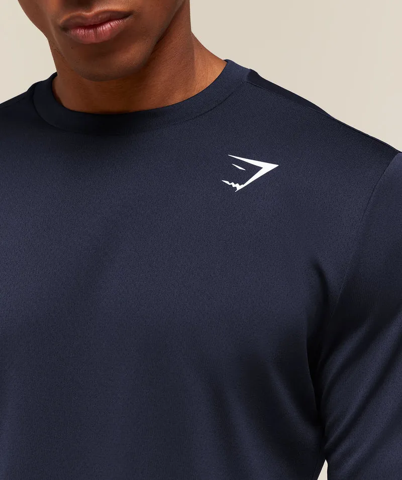 Gymshark Arrival Long Sleeve T-Shirt - Heavy Blue