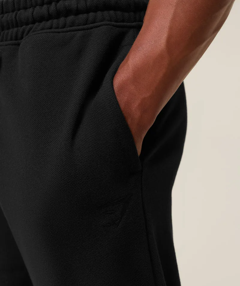 Gymshark Campus Crest Wide Leg Sweatpant - Black