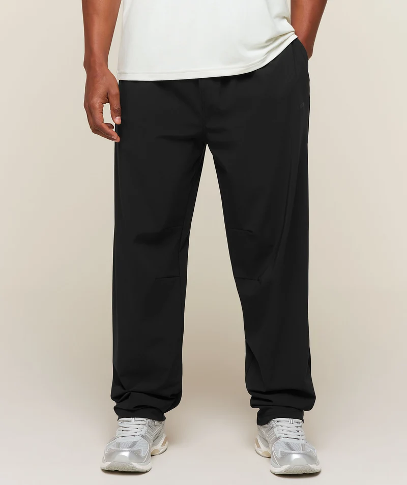 Gymshark Campus Crest Oversized Woven Pant - Black