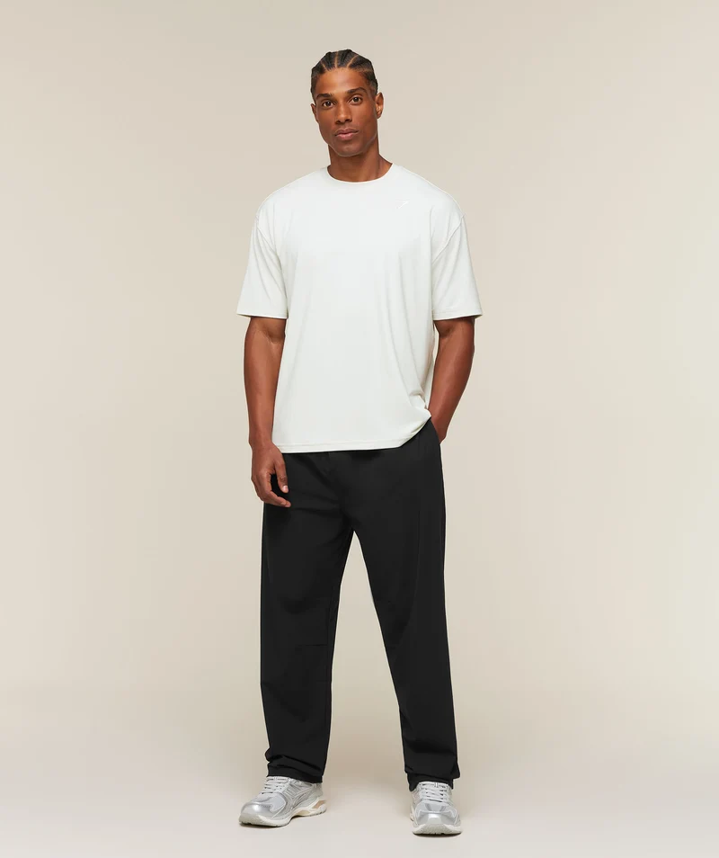 Gymshark Campus Crest Oversized Woven Pant - Black