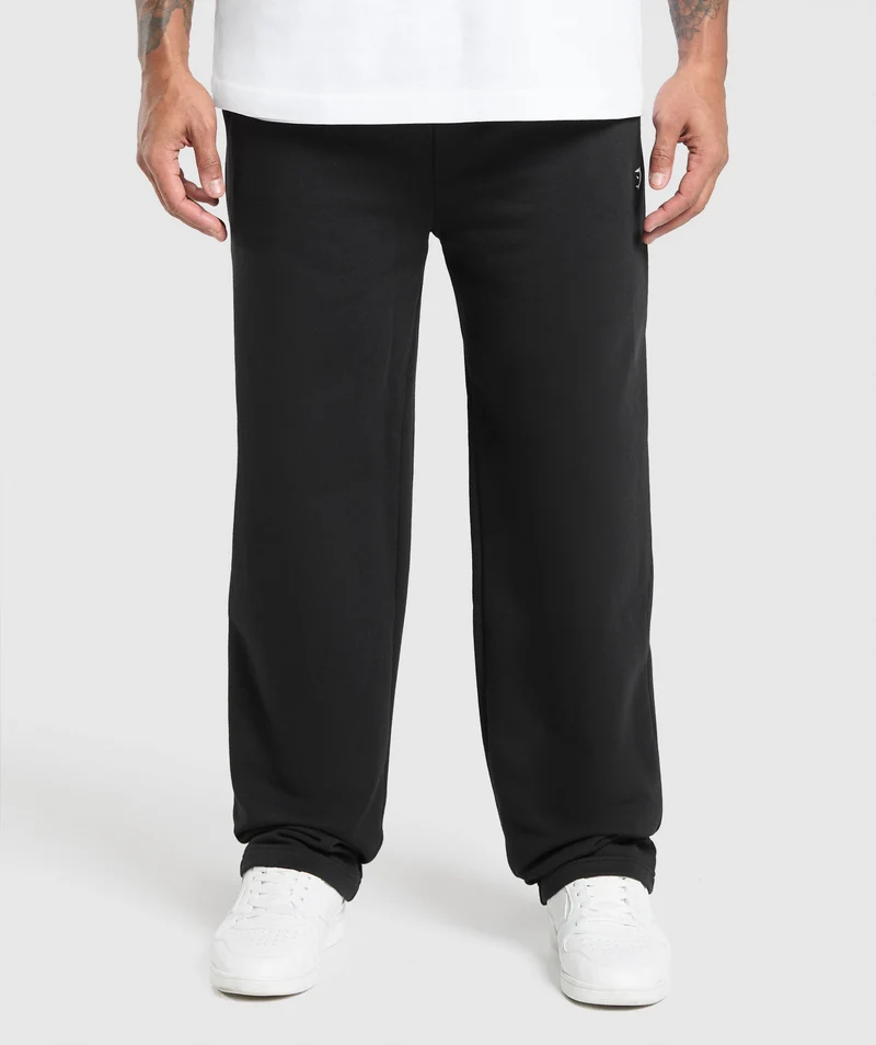 Gymshark Rest Day Essentials Straight Leg Joggers - Black