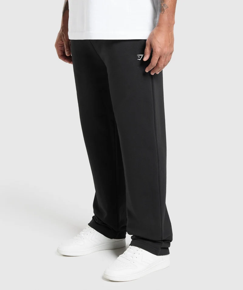 Gymshark Rest Day Essentials Straight Leg Joggers - Black