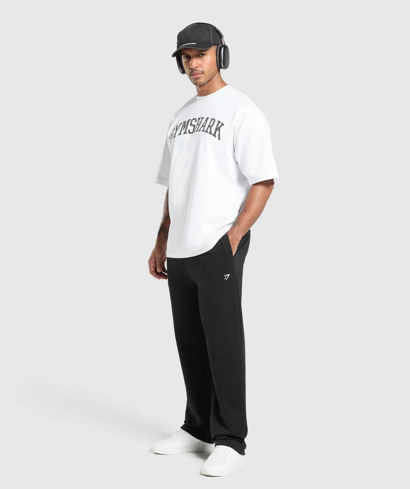 Gymshark Rest Day Essentials Straight Leg Joggers - Black