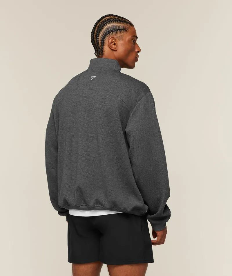 Gymshark Train 1/4 Zip - Black Core Marl