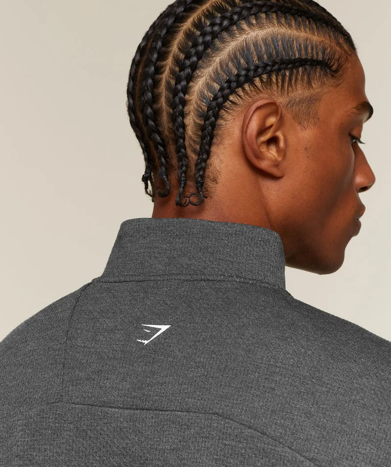Gymshark Train 1/4 Zip - Black Core Marl