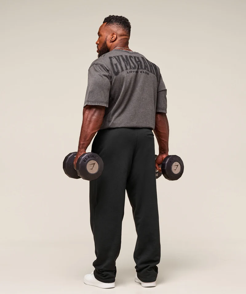 Gymshark Heritage Washed T-Shirt - Onyx Grey/Acid Wash Small Ball