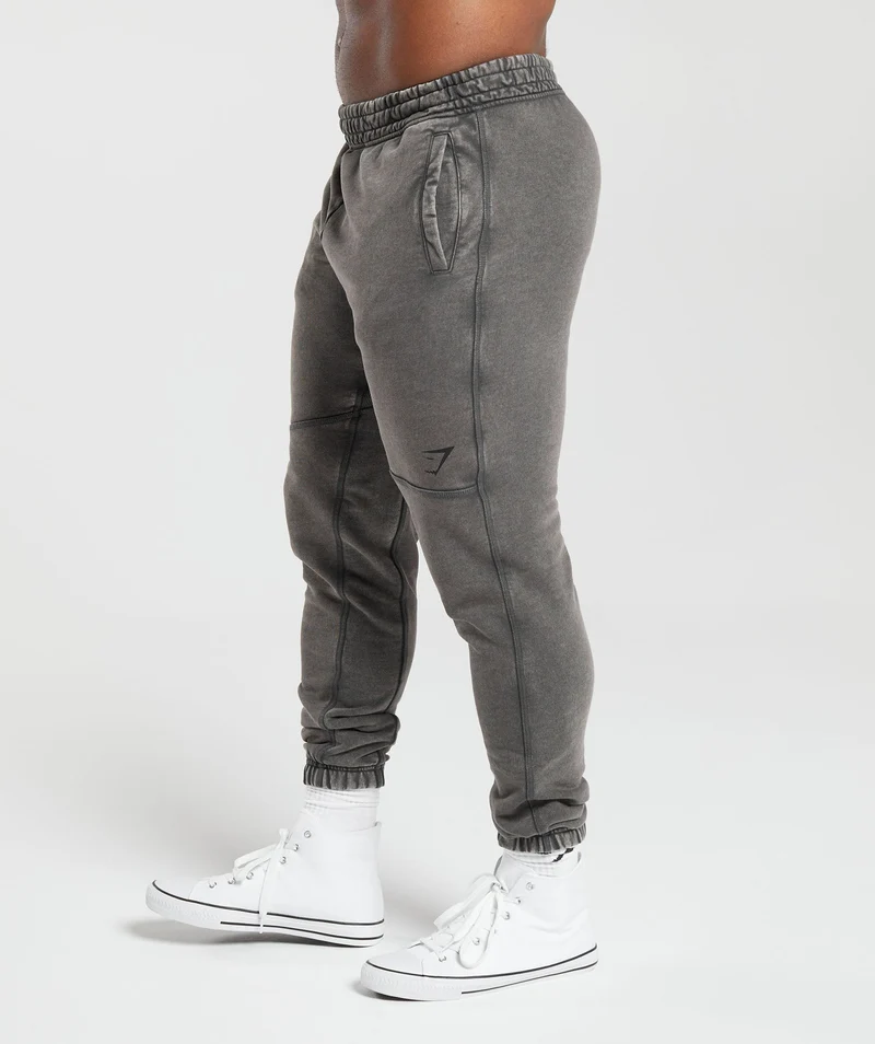 Gymshark Power Washed Jogger - Onyx Grey/Acid Wash Small Ball