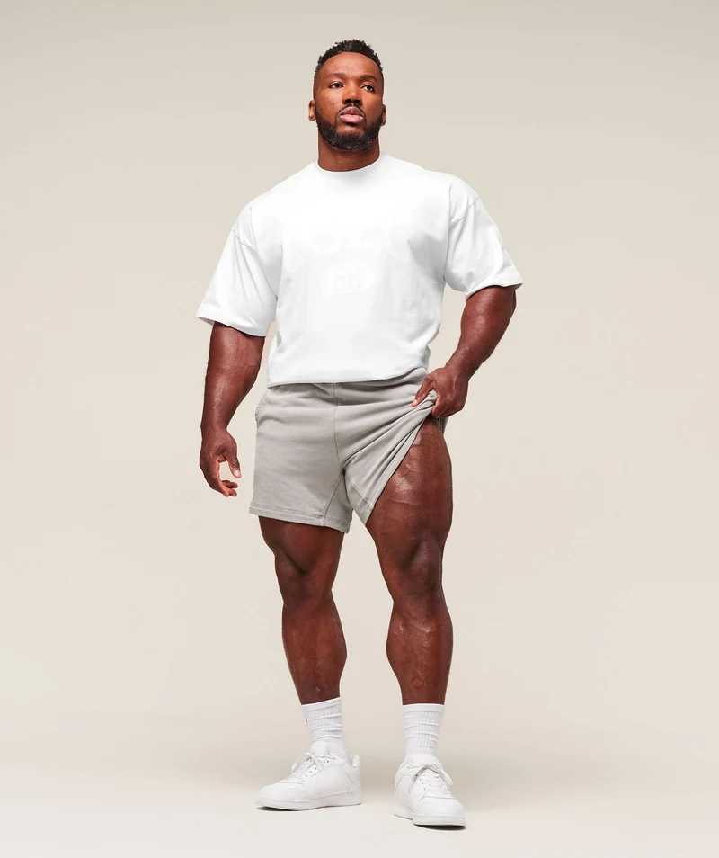 Gymshark Power Washed 5" Shorts - Smokey Grey/Acid Wash Small Ball