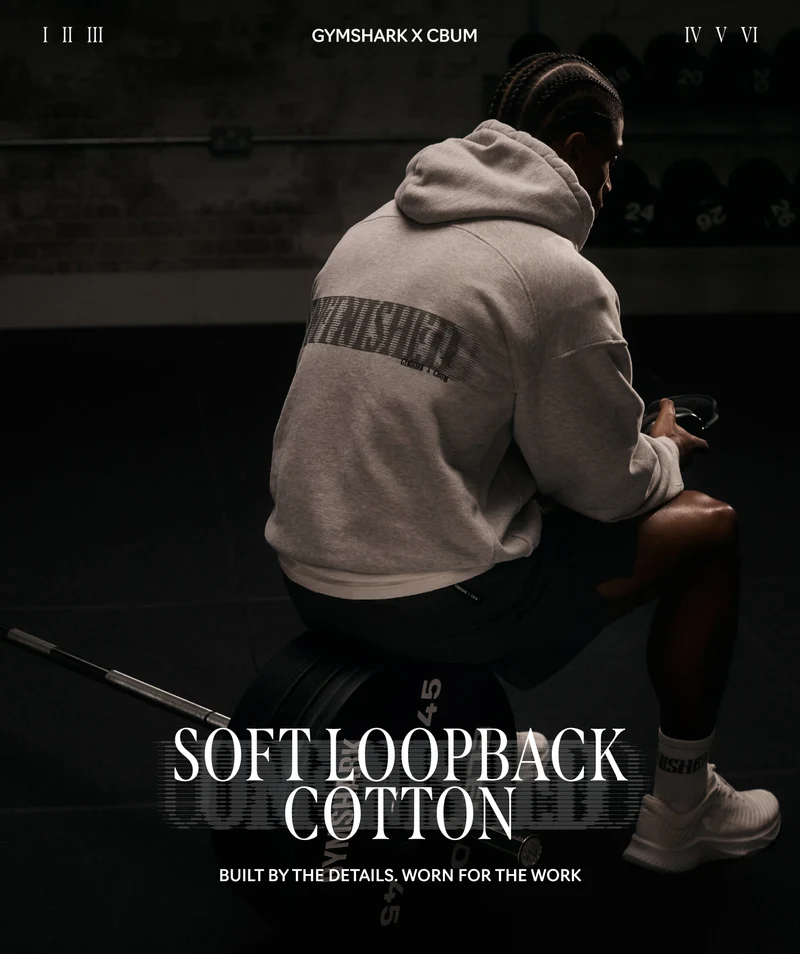 Gymshark x CBUM Washed Hoodie - Bros Stone Grey Marl