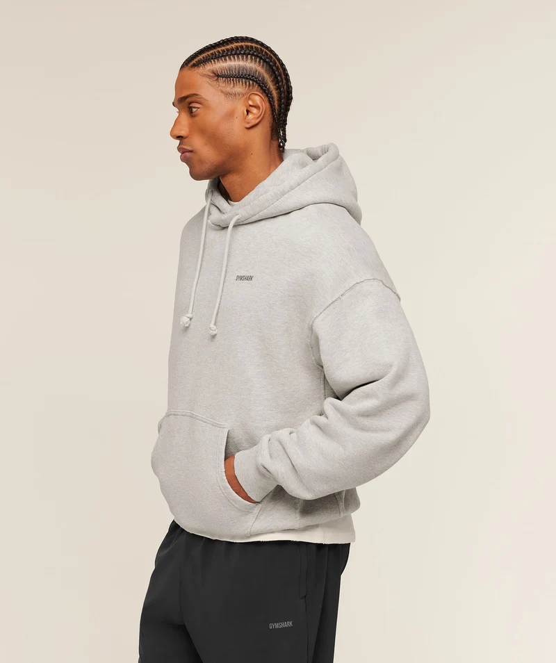 Gymshark x CBUM Washed Hoodie - Bros Stone Grey Marl