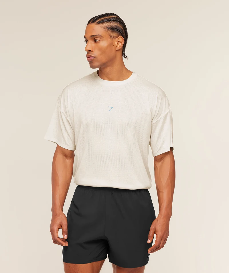 Gymshark GSRC Stencil Graphic T-Shirt - Soft White