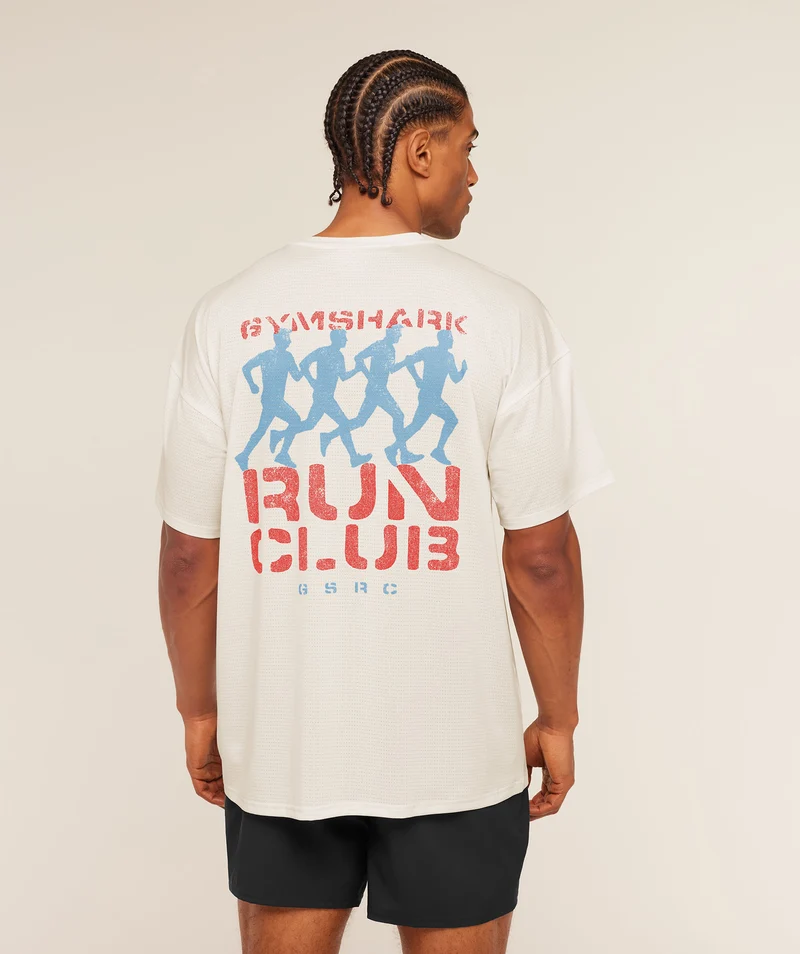 Gymshark GSRC Stencil Graphic T-Shirt - Soft White