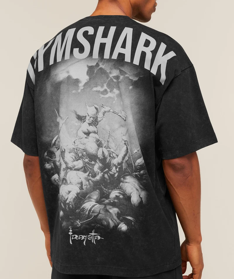 Gymshark x Frazetta Power T-Shirt - Black