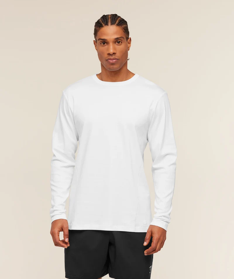 Gymshark Off Duty Long Sleeve T-Shirt - White