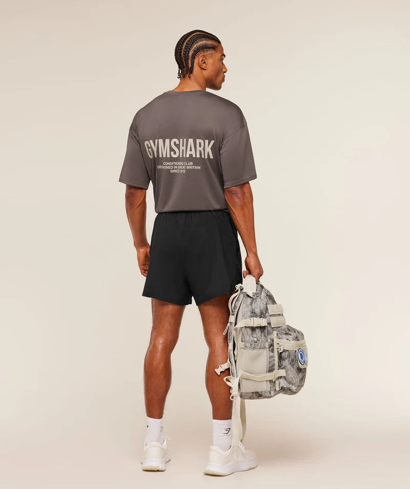 Gymshark Conditioning Club Oversized T-Shirt - Cool Brown/Tinted White