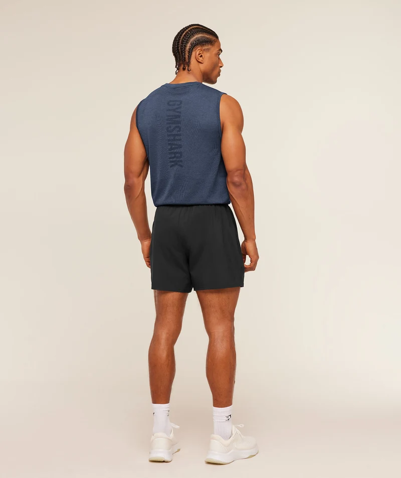 Gymshark Lightweight Seamless Tank - Heavy Blue/Marl