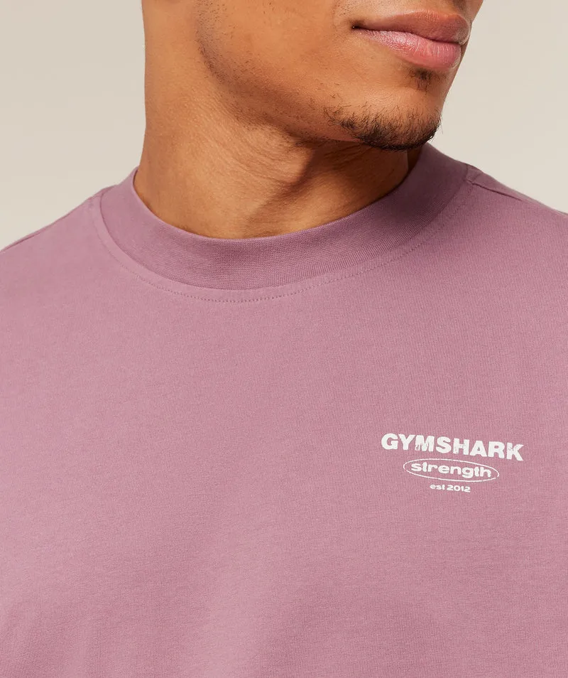 Gymshark Strength Stars Washed Graphic T-Shirt - Calm Pink